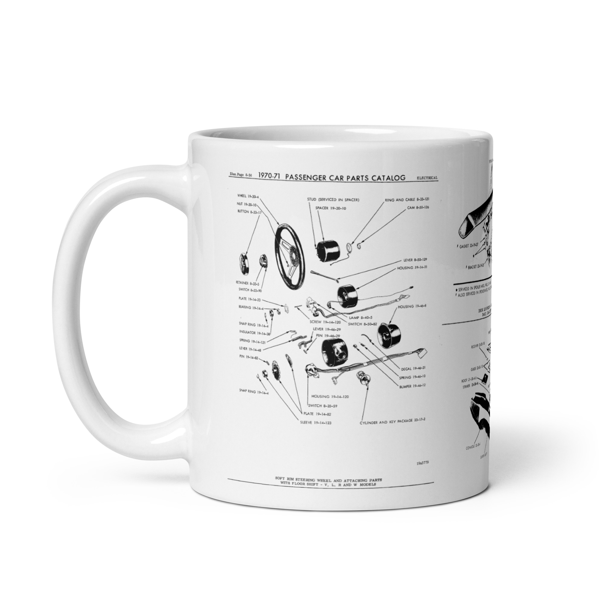 70 71 A Body Dart Demon Duster Parts Diagram Coffee Mug Spoiler Dash Tuff Console - Image 3
