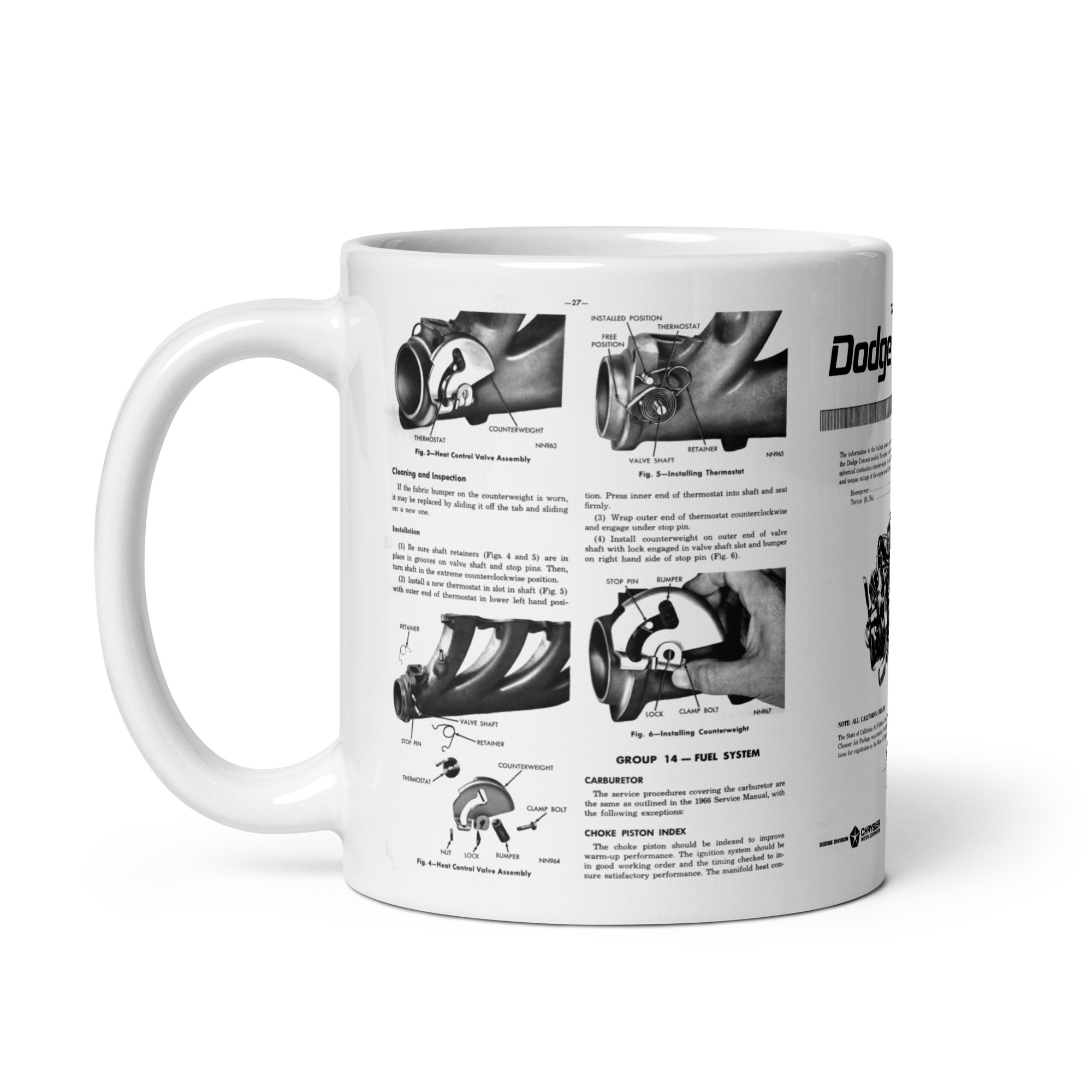 1966 New 426 Hemi TSB D66-18 Coffee Mug All Coronet Models Charger - Image 3