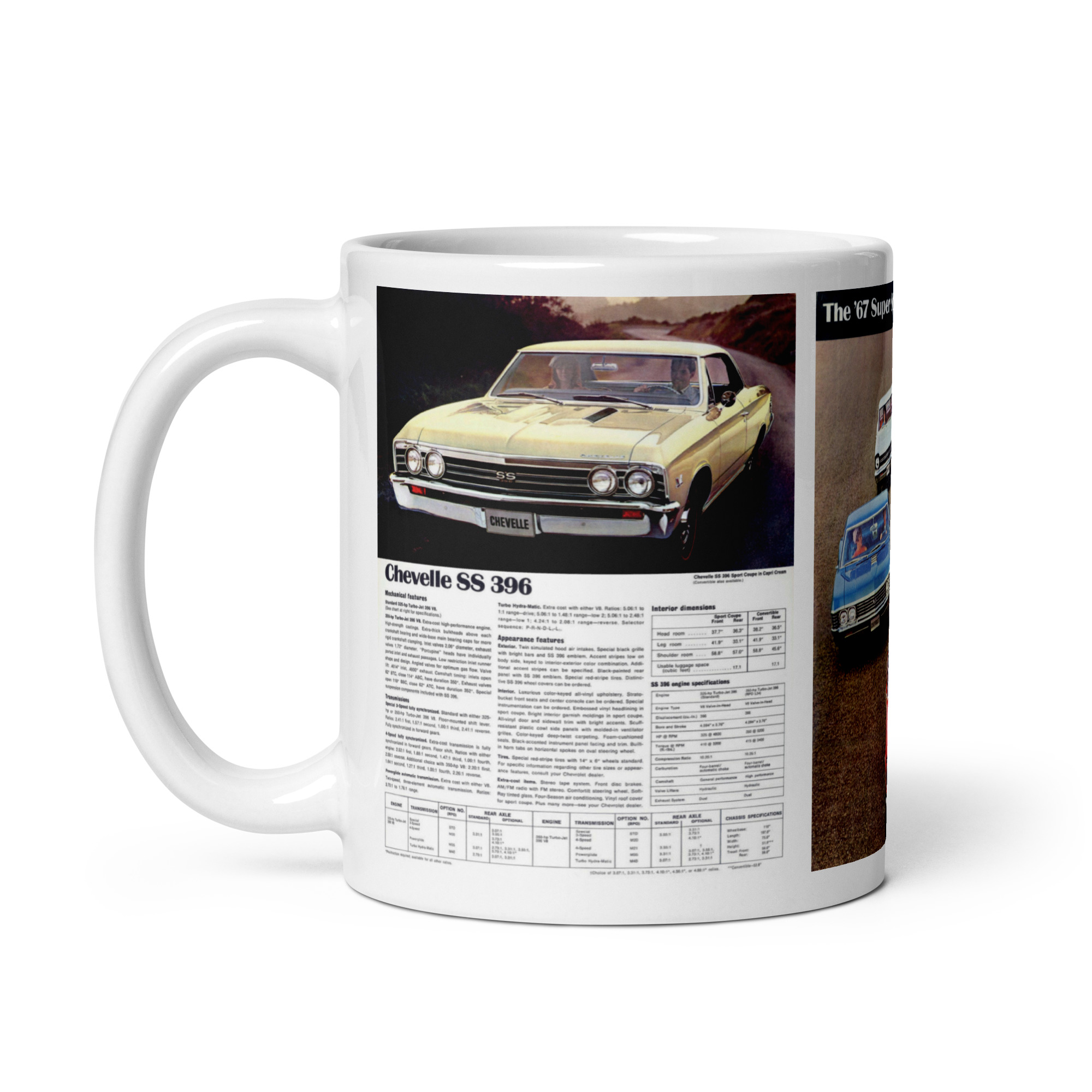 1967 Chevrolet SS Sales Brochure Coffee Mug Sport Coupe 427 Chevelle 396 - Image 3