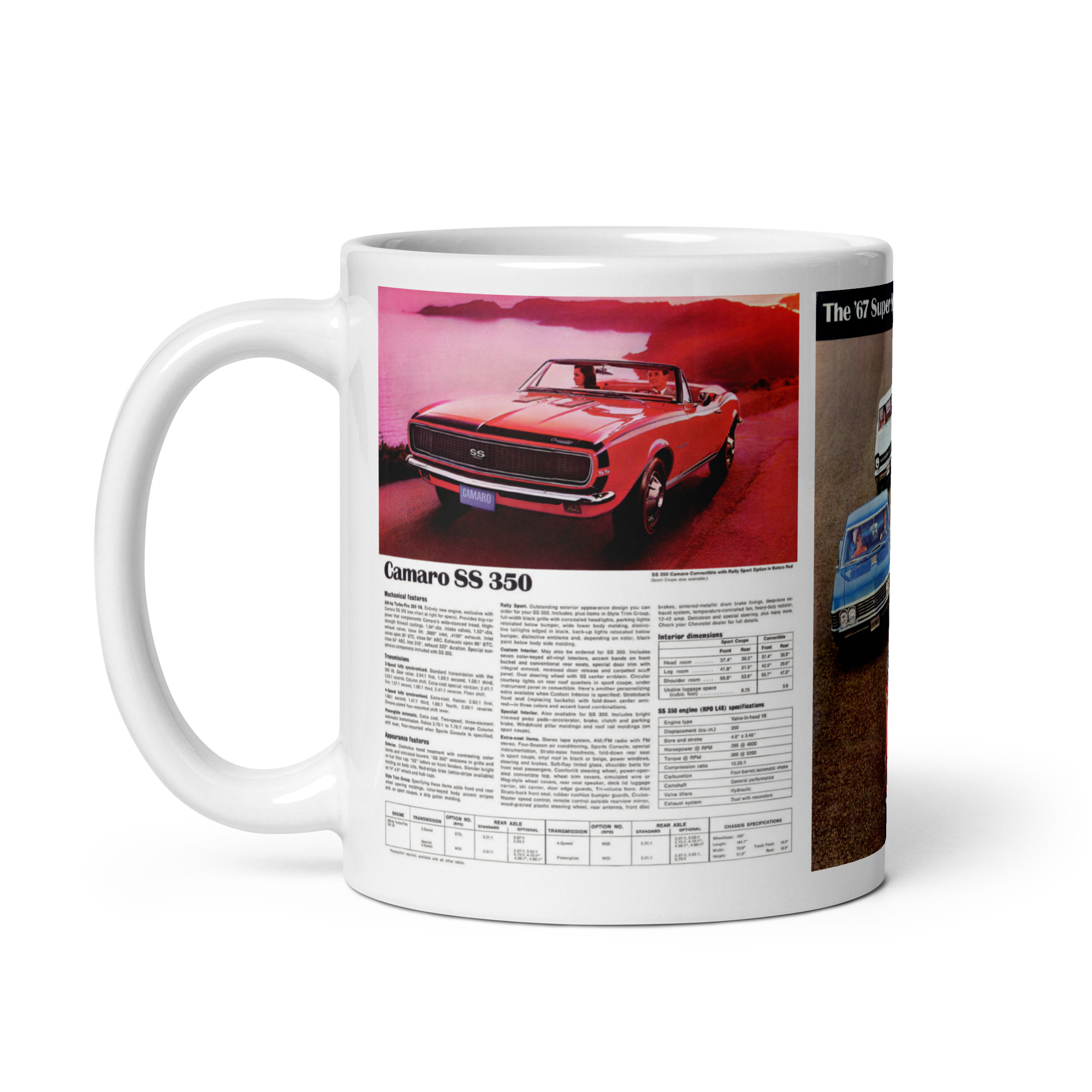 1967 Chevrolet SS Sales Brochure Coffee Mug Camaro 350 Corvette 427 - Image 3