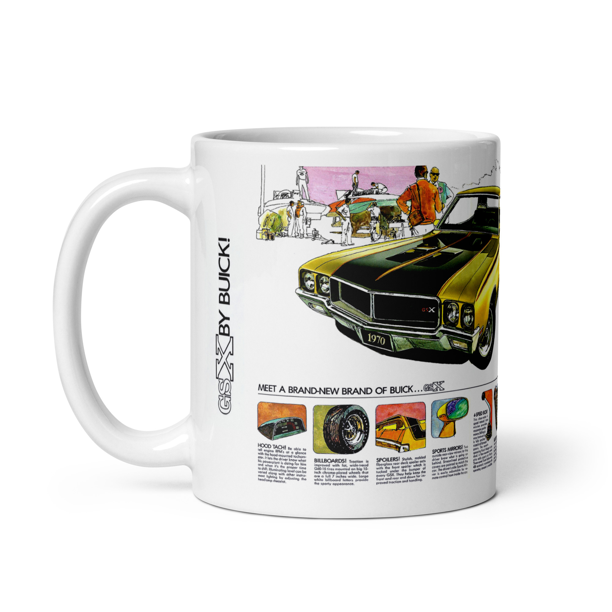 1970 Buick GSX Sales Brochure Coffee Mug #2 455 Stage 1 4 Speed - Image 3