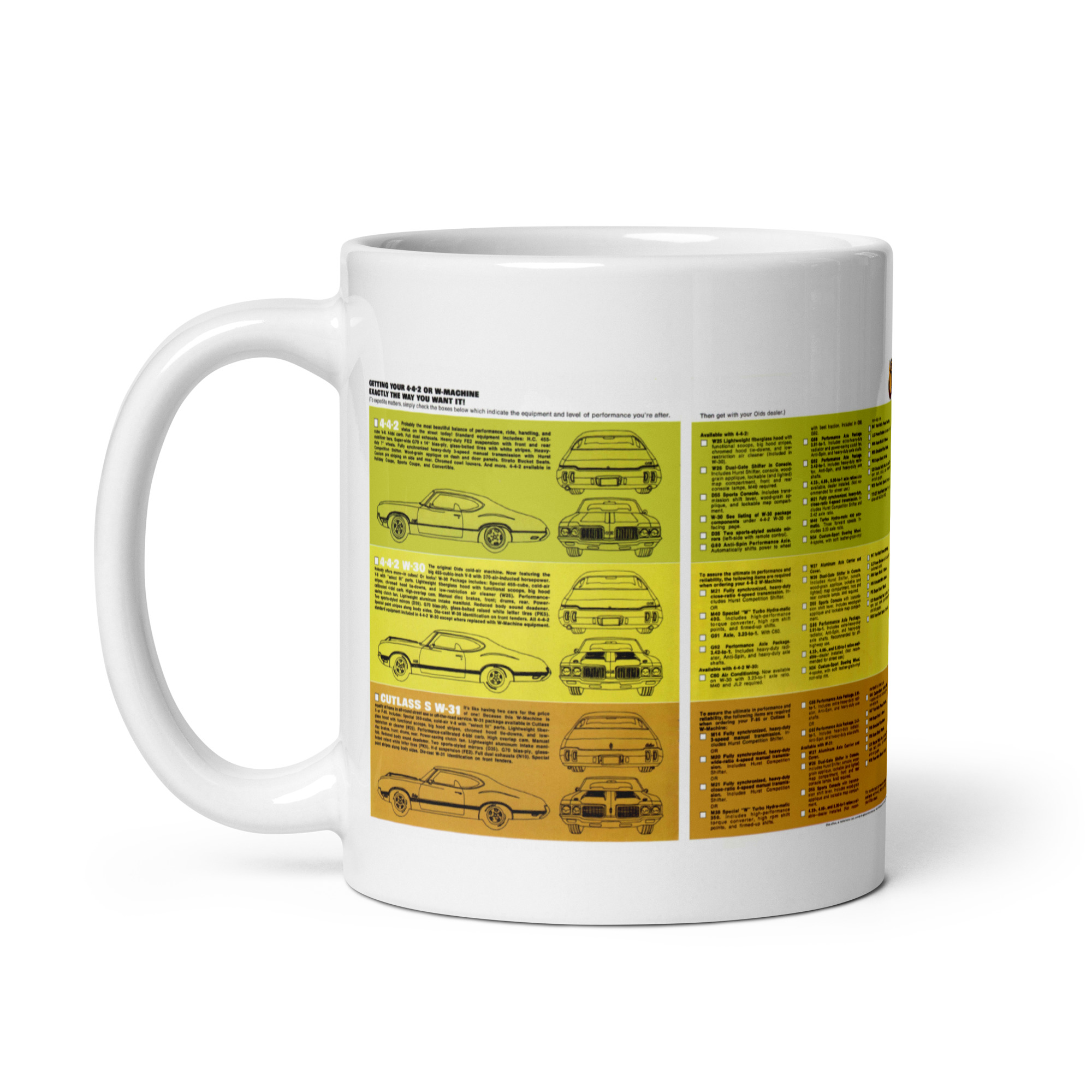 1970 Oldsmobile W Machines Brochure Coffee Mug Equipment + Order Form - Image 3
