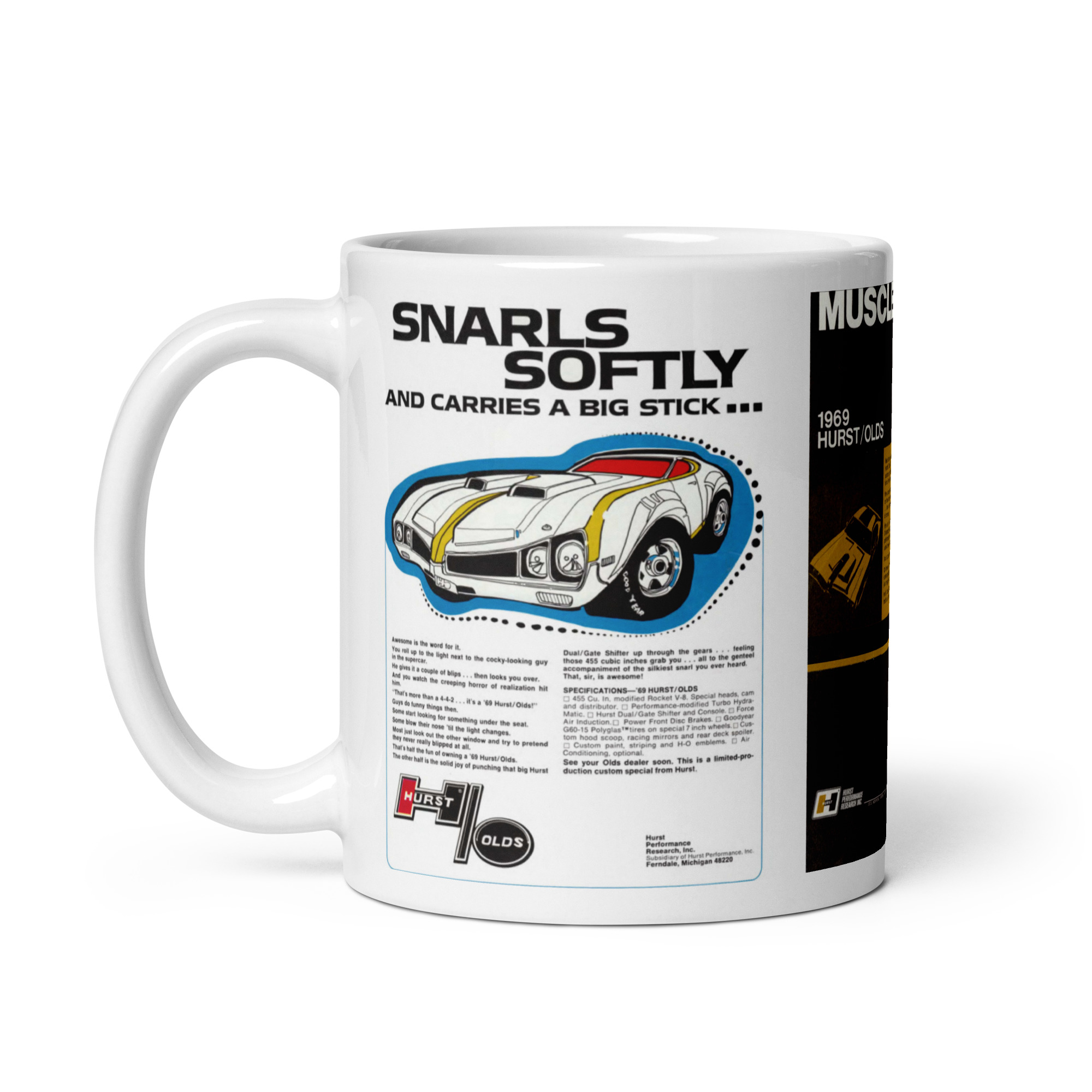 1969 Hurst/Olds Ads Coffee Mug Oldsmobile 442 455 Hurst - Image 2