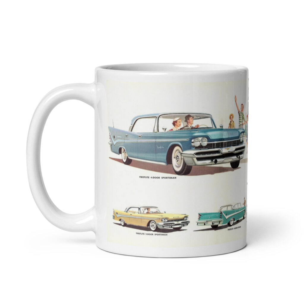 1959 DeSoto Fireflite Sales Brochure Coffee Mug Sportsman Convertible 383