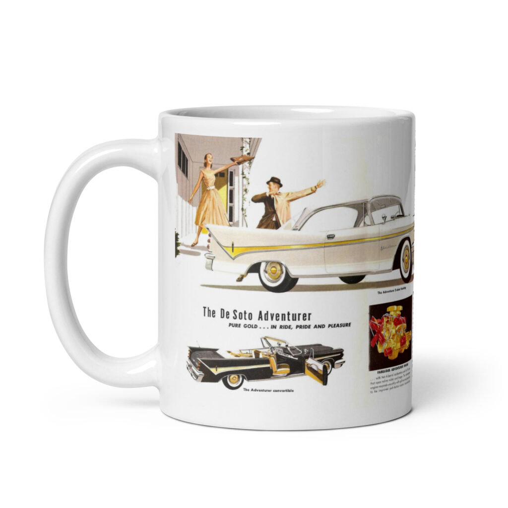 1959 DeSoto Adventurer Sales Brochure Coffee Mug Convertible 383 Dual Quad