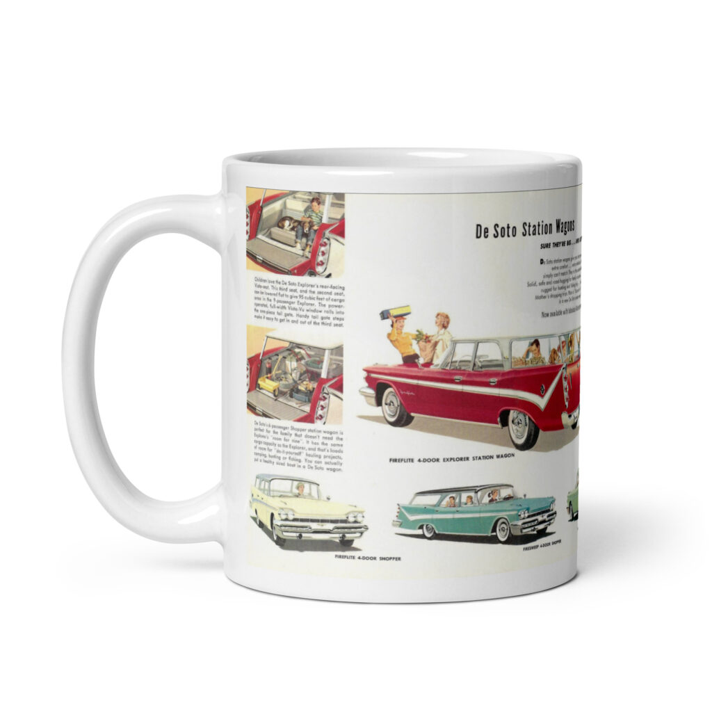 1959 DeSoto Fireflite Firesweep Sales Brochure Coffee Mug Shopper Explorer Station Wagons