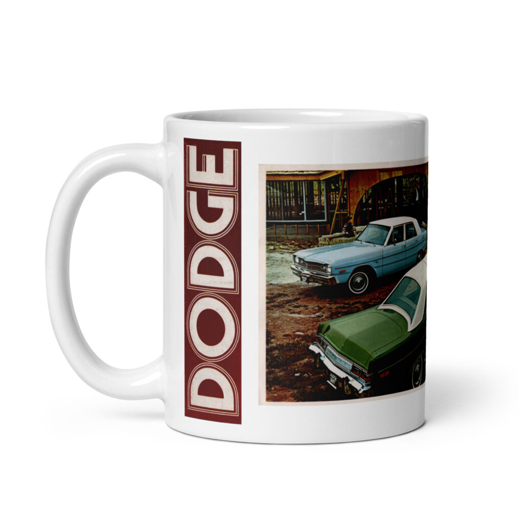 1974 Dodge Dart Swinger Sales Brochure Coffee Mug 360 4BBL