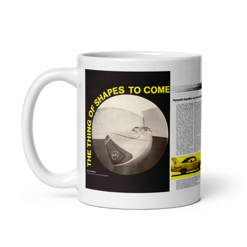 January 1970 Motor Trend Plymouth Superbird Article Coffee Mug 426 Hemi 440+6