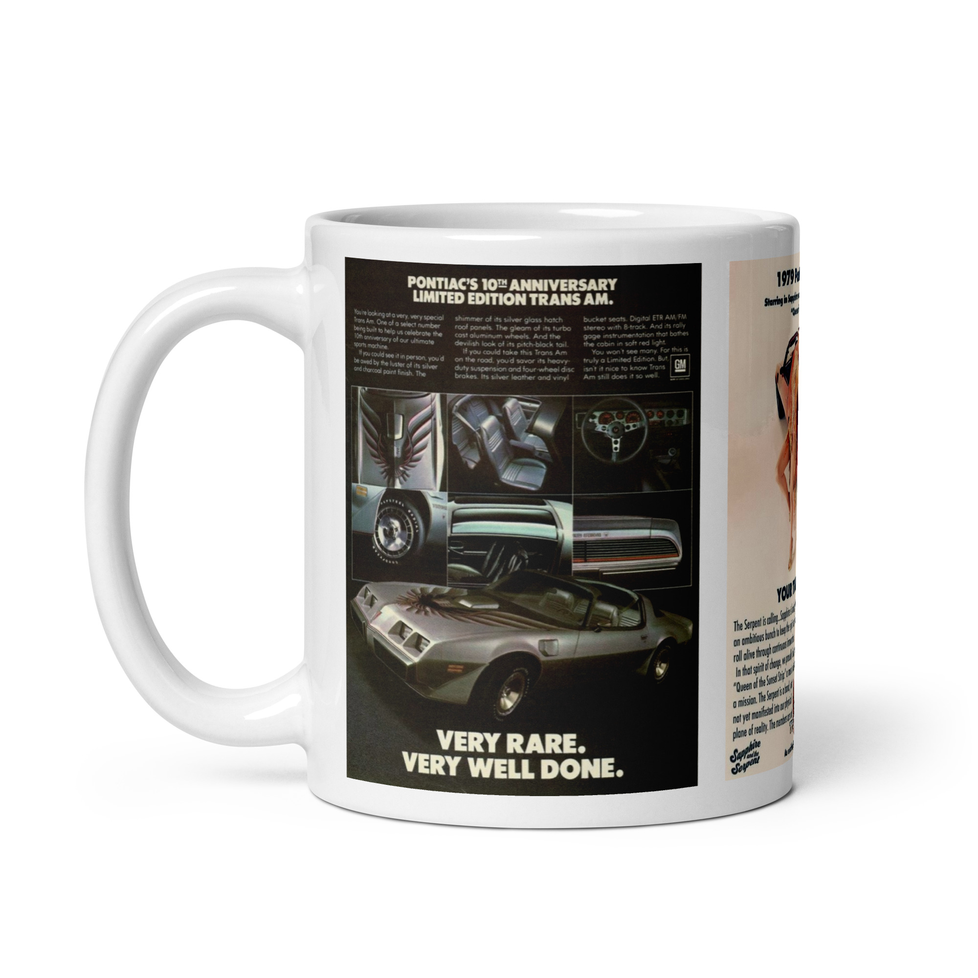 1979 Pontiac Trans Am 3 Magazine Ad Coffee Mug 10th Anniversary Wow Sapphire Serpent - Image 3