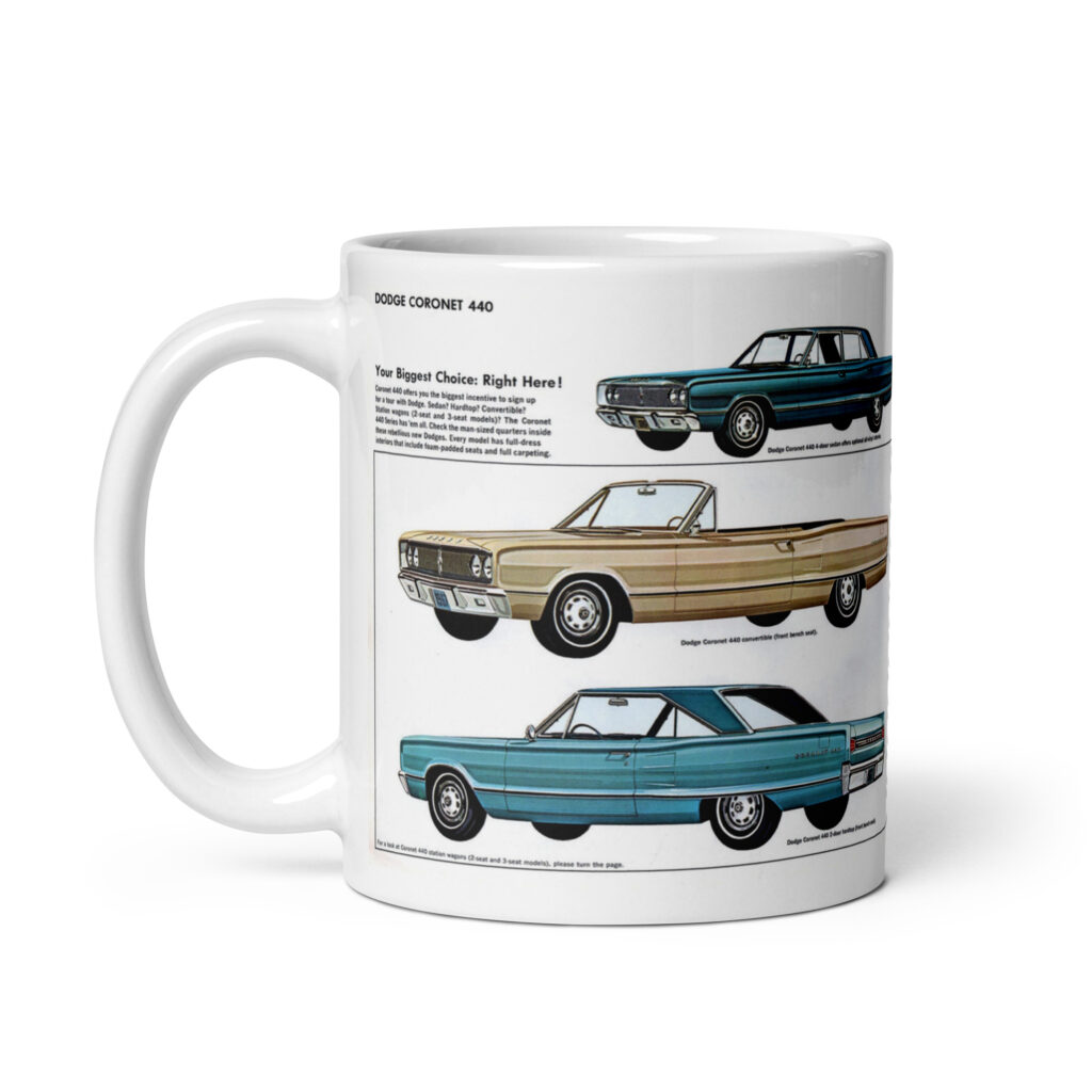 1967 Dodge Coronet 440 and Deluxe Sales Brochure Coffee Mug 273 383