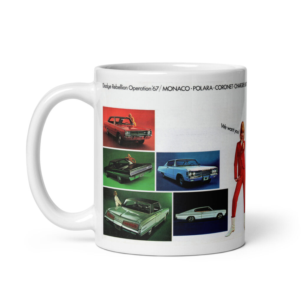 1967 Dodge Full Line Brochure Coffee Mug Dart Coronet Charger Monaco Polara