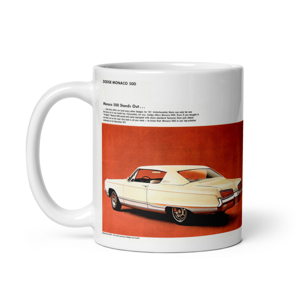 1967 Dodge Monaco 500 Sales Brochure Coffee Mug 383 440