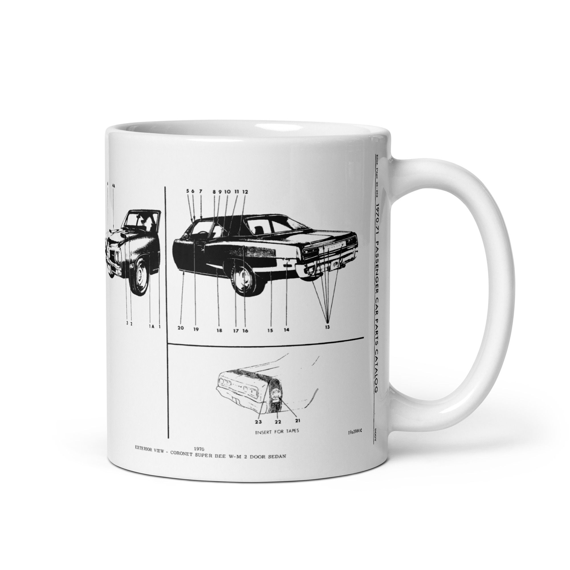 70 71 Dodge Super Bee Factory Parts Diagram Exterior 340 383 440 Six Pack 426 Hemi - Image 2