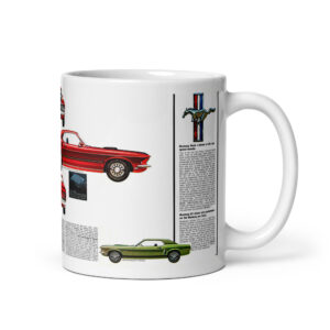 69 Ford Performance Digest Brochure Coffee Mug Mustang Mach 1 GT Sportsroof 428