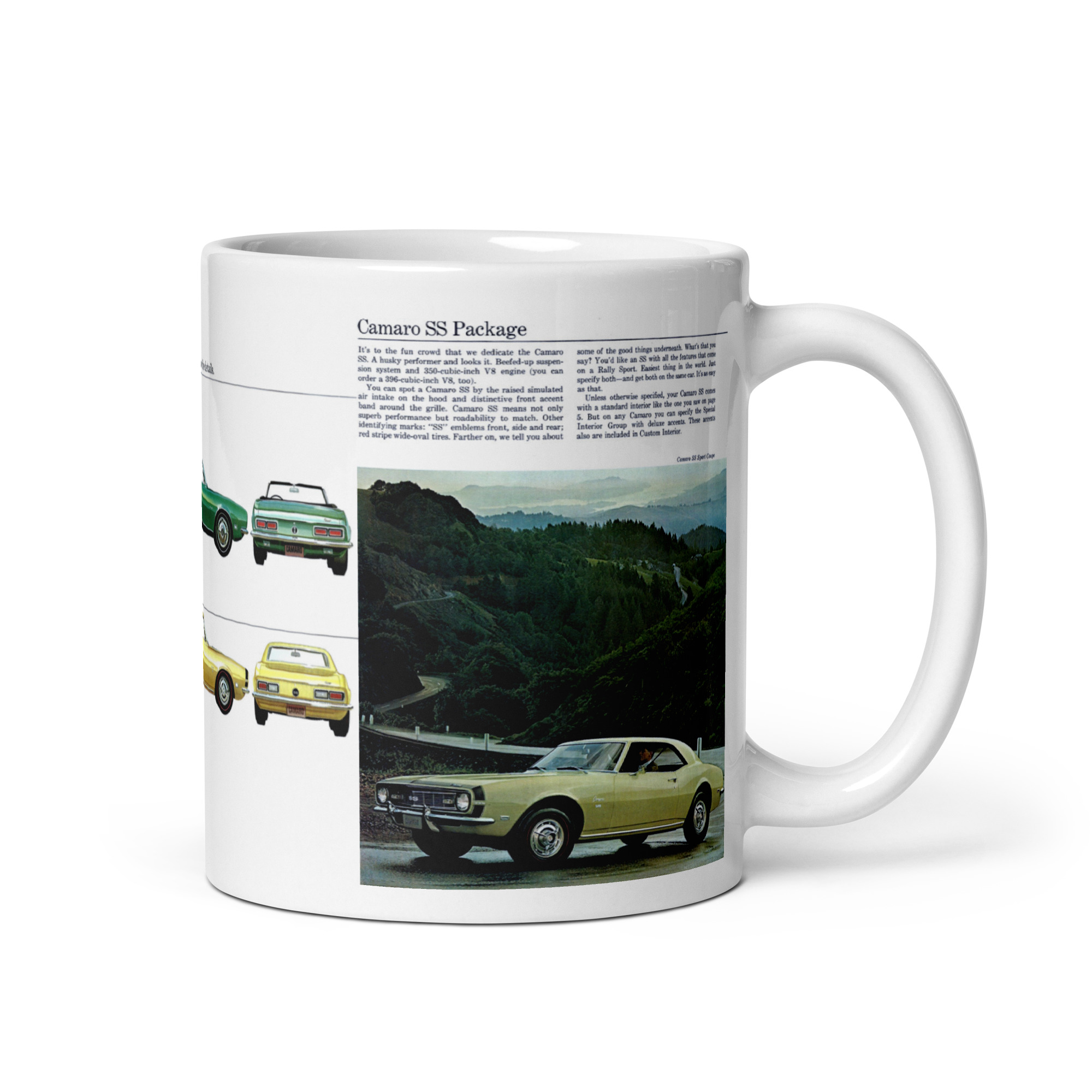 68 Camaro Sales Brochure Coffee Mug RS Rally Sport SS 350 Details SS396 - Image 2