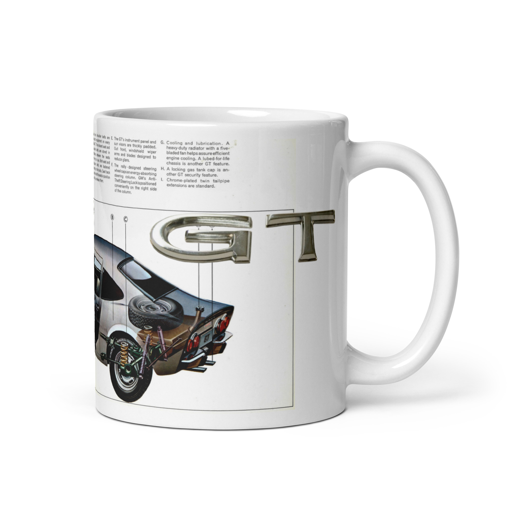 1970 Opel GT Sales Brochure Coffee Mug USA Buick Dealers - Image 2