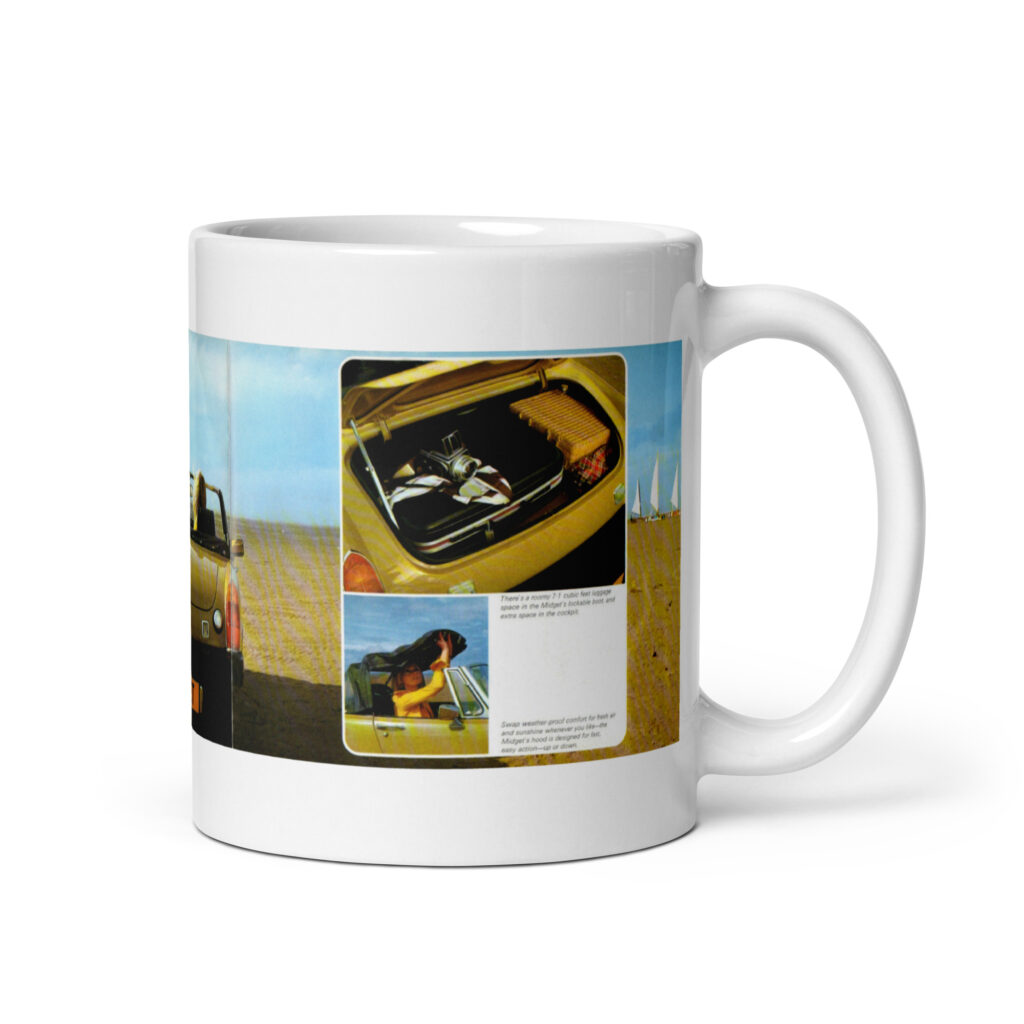 1974 MG Midget Sales Brochure Coffee Mug #4 UK Edition