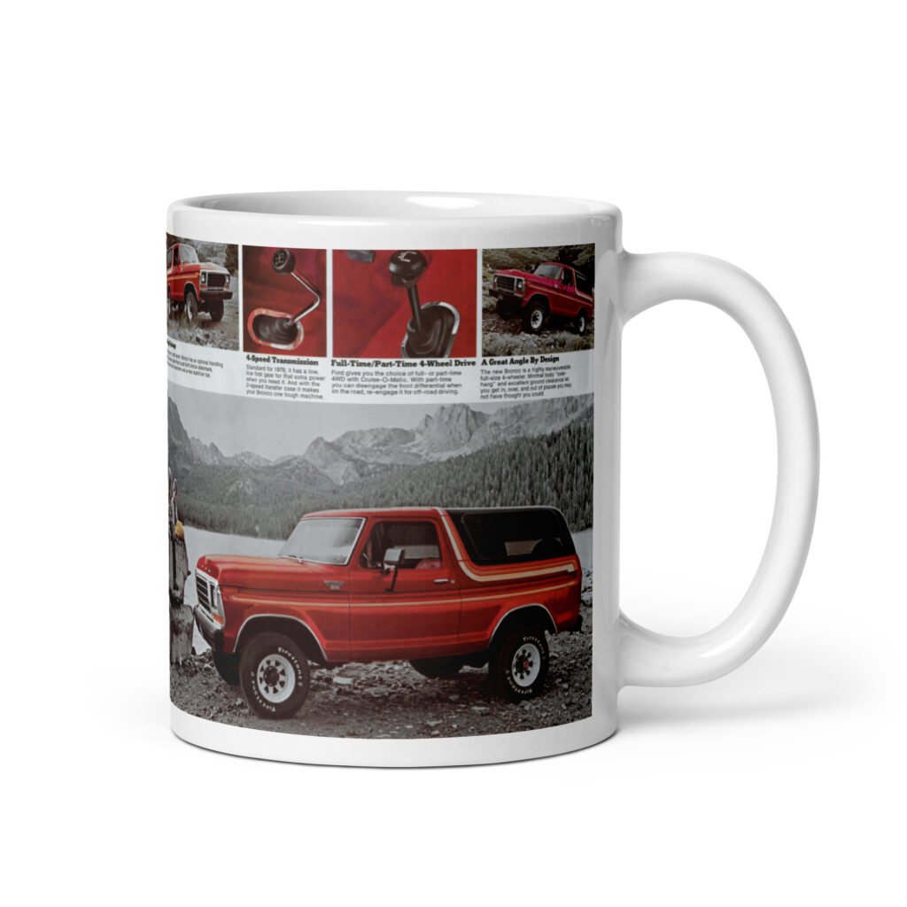 1978 Ford Bronco Sales Brochure Coffee Mug 4X4