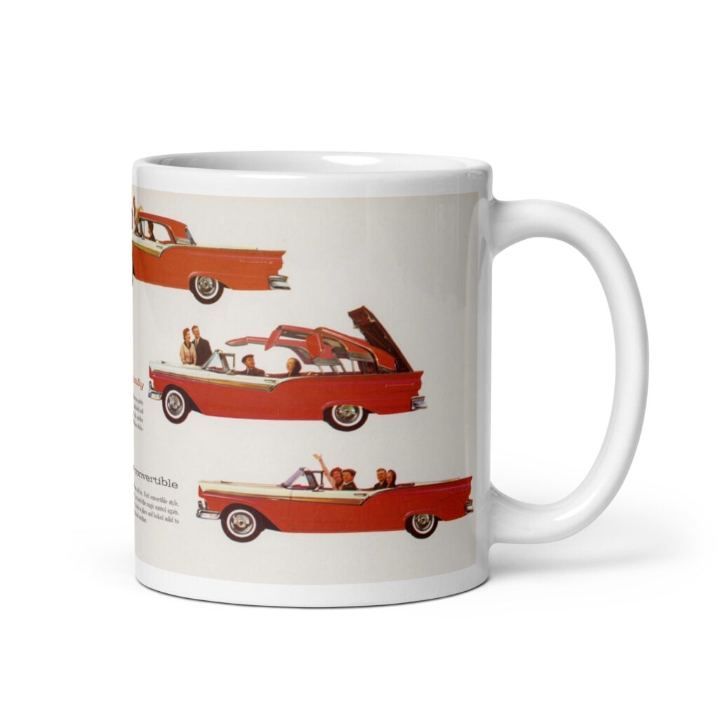 1957 Ford Fairlane 500 Skyliner Sales Brochure Coffee Mug #2