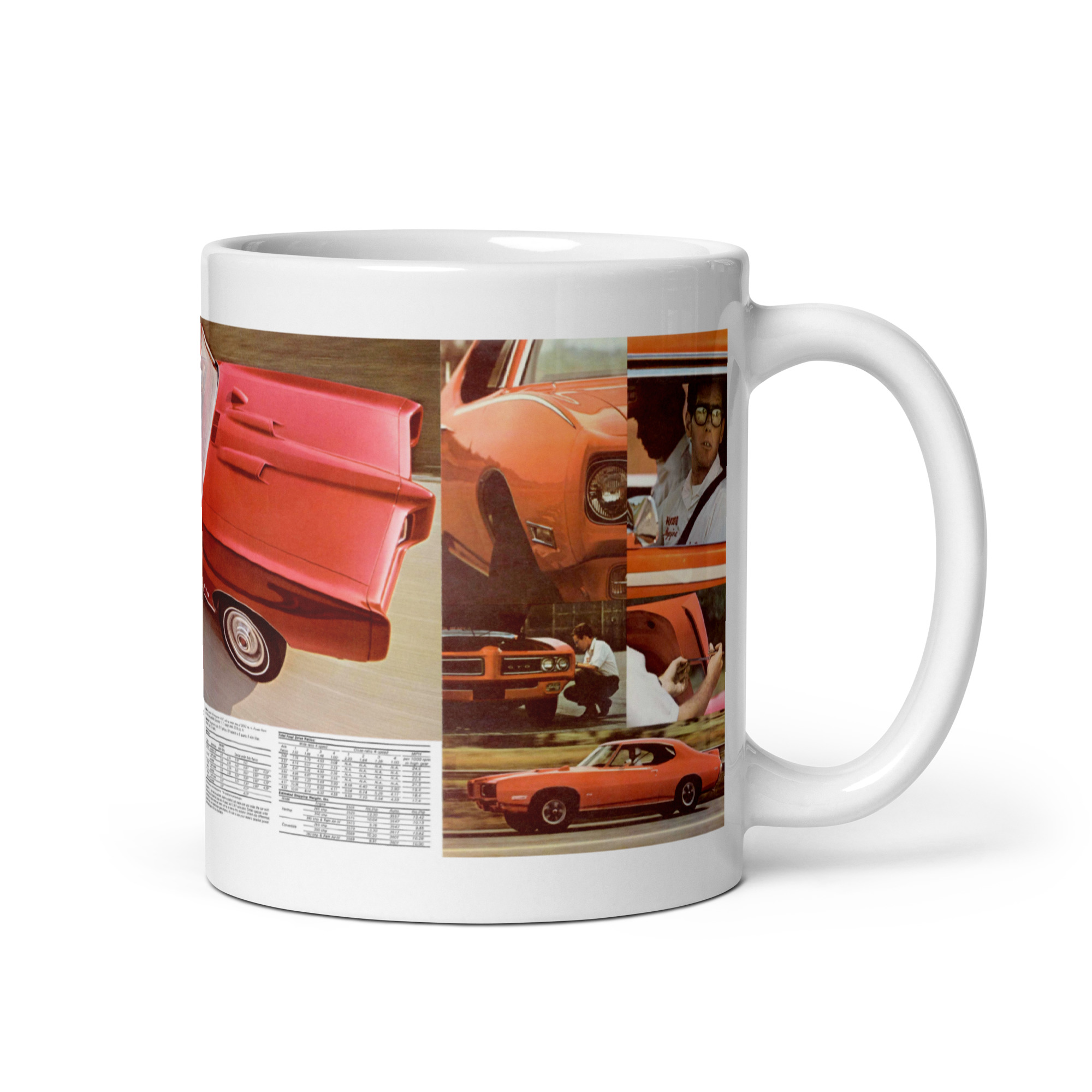 1969 Pontiac Performance Brochure Coffee Mug GTO 400 Convertible - Image 2