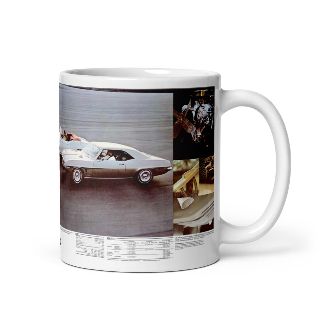1969 Pontiac Performance Brochure Coffee Mug 350 HO Firebird LeMans Tempest