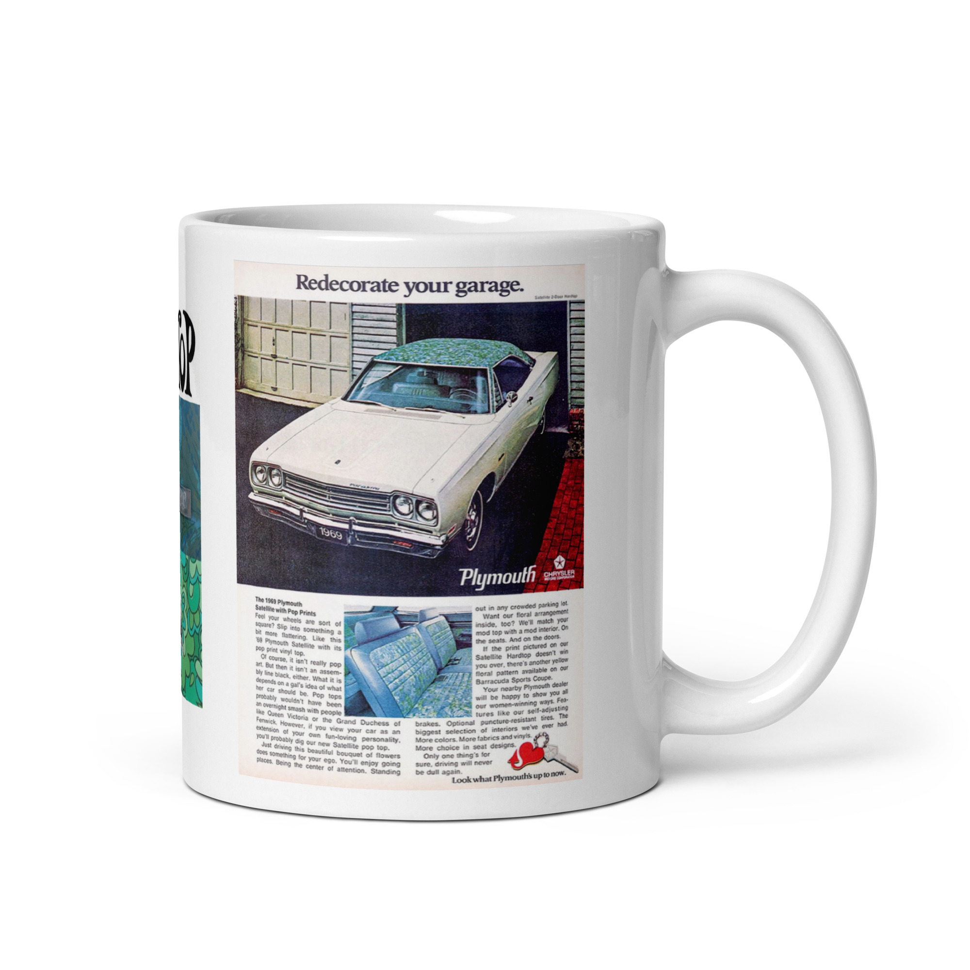 Mopar Mod Top Magazine Ads Coffee Mug Satellite Barracuda Dodge Plymouth - Image 2