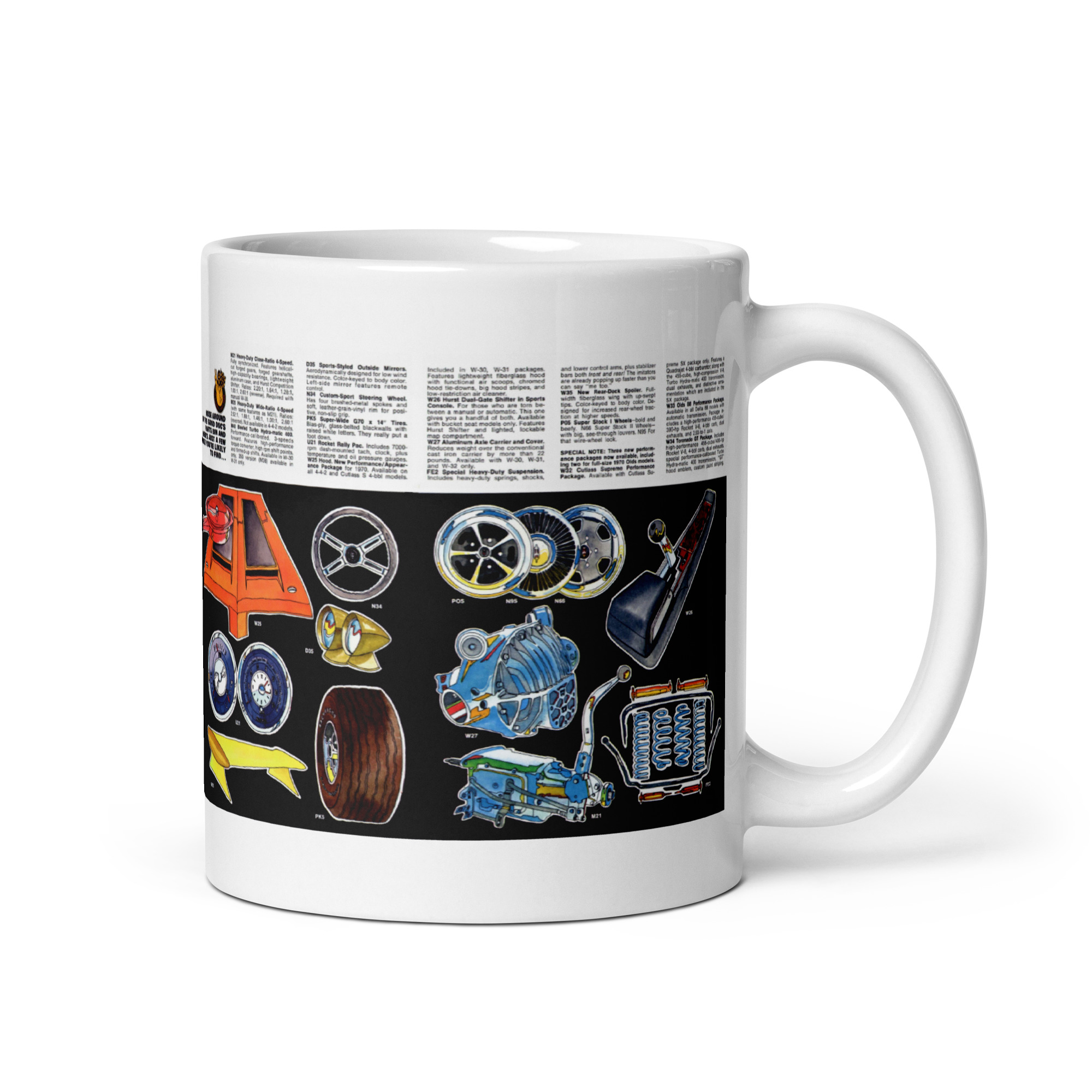 1970 Oldsmobile W Machines Brochure Coffee Mug Equipment + Order Form - Image 2