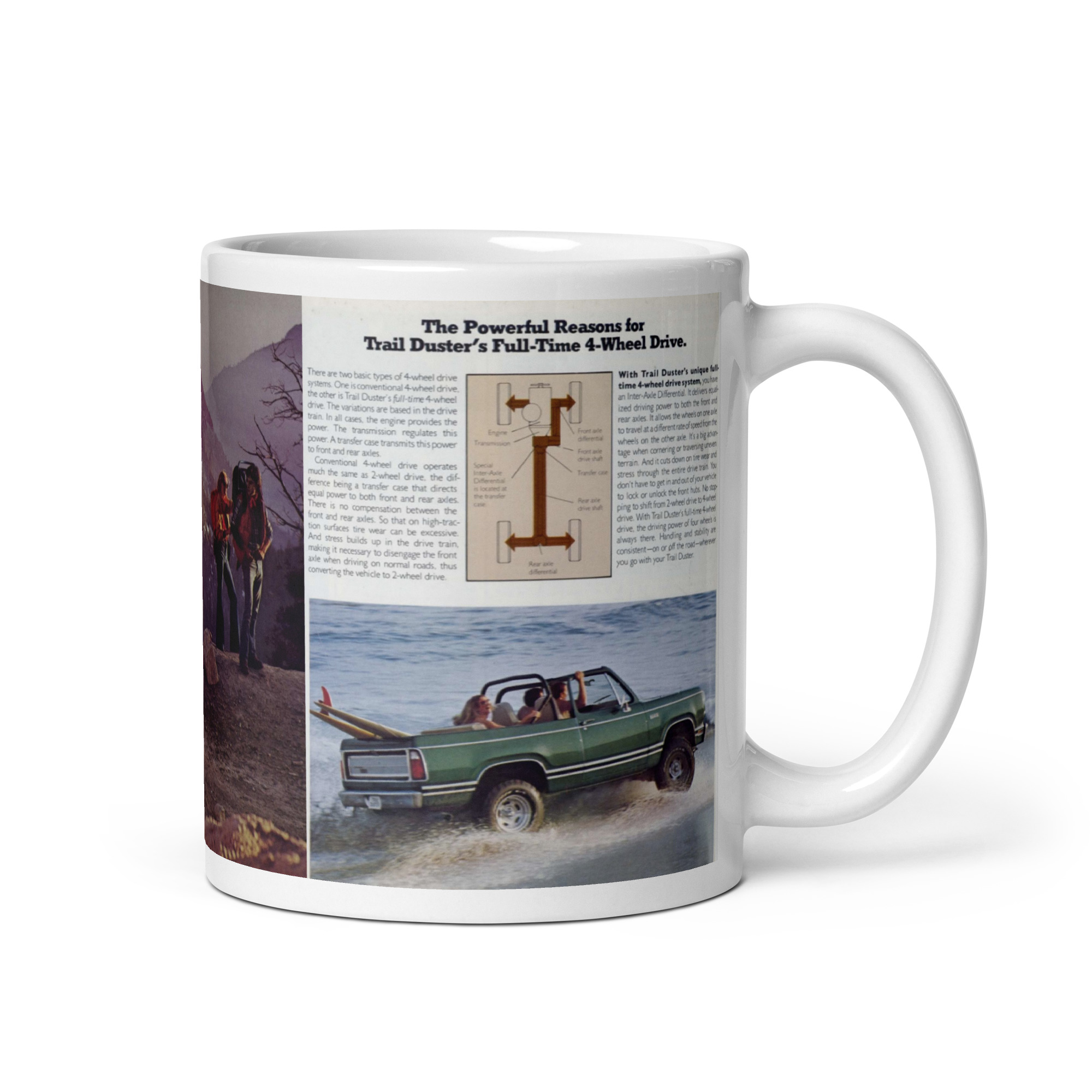 1977 Plymouth Trailduster Sales Brochure Coffee Mug Four Wheel Drive - Image 2