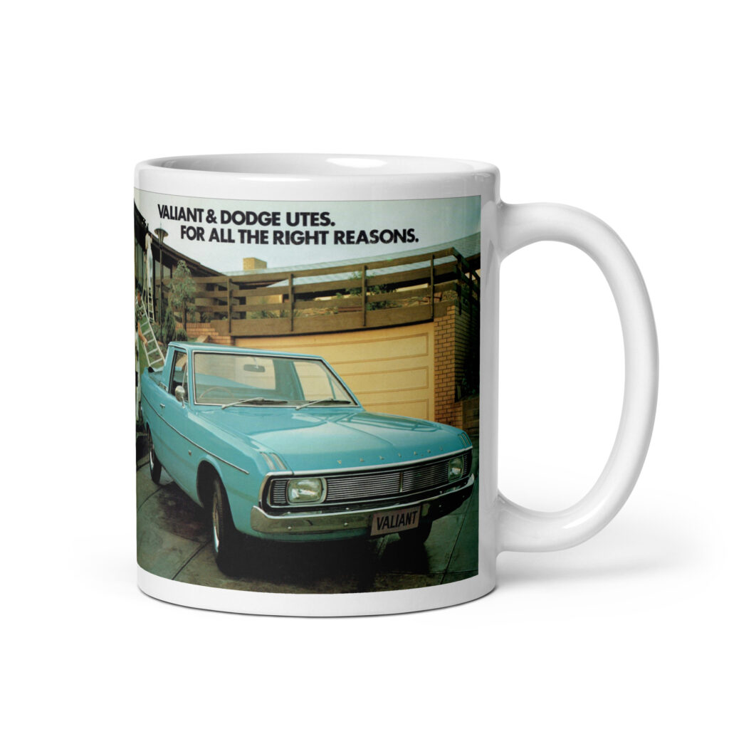 1970 Dodge Valiant Ute Australian Sales Brochure Coffee Mug 245 Hemi