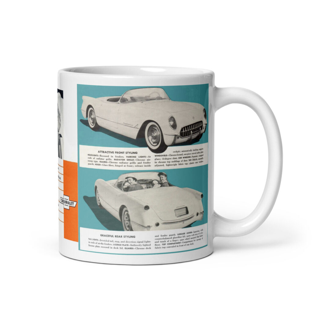 1953 Corvette Sales Brochure Coffee Mug Experimental American Sports Car