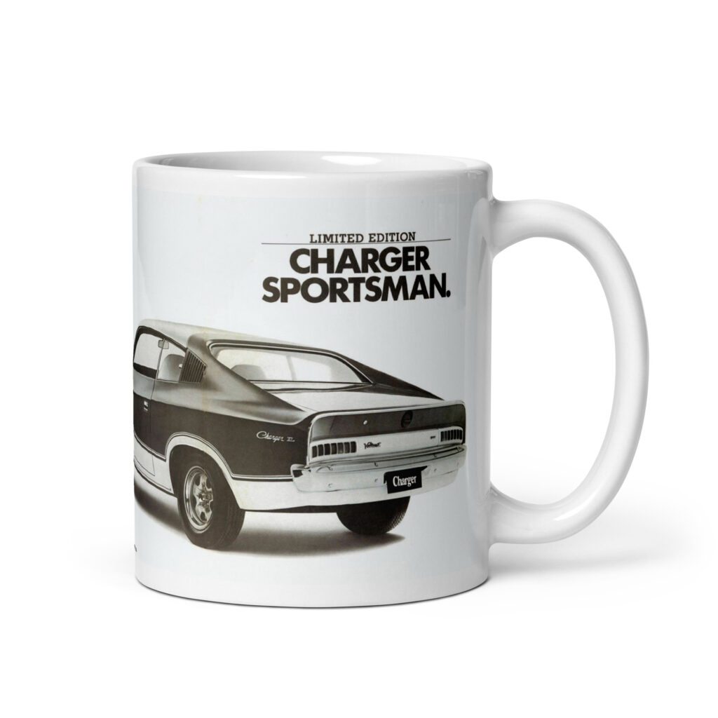 1973 Australian Charger Sportsman Sales Foldout Coffee Mug Hemi 265