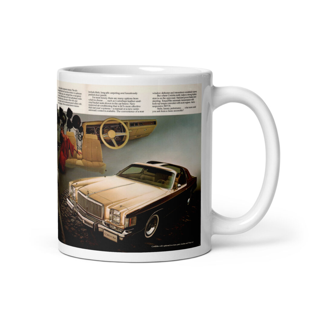1979 Chrysler Cordoba Sales Brochure Coffee Mug 318 360 T-Top