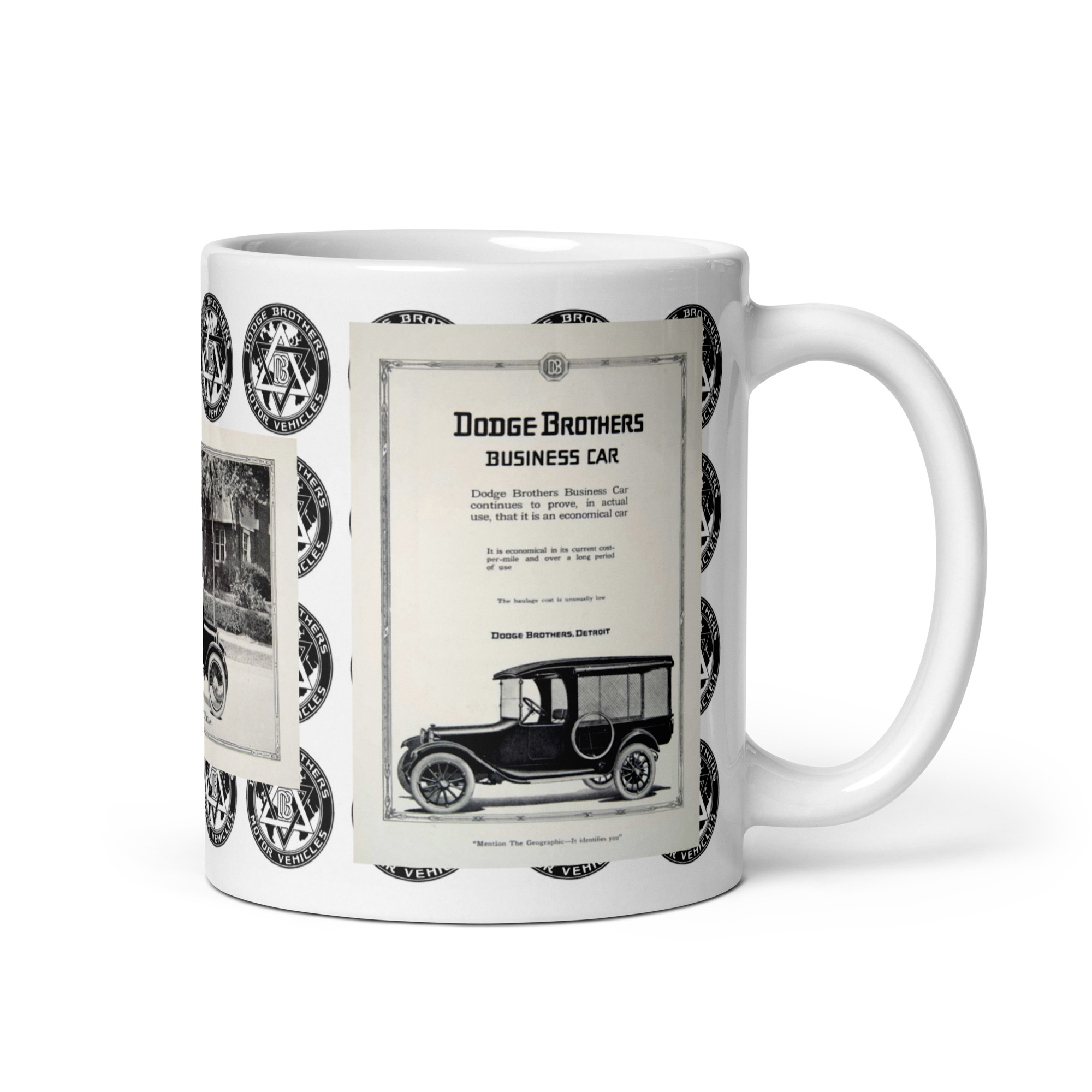 1919 Dodge Brothers 3 Magazine Ad Coffee Mug 4 Door + Business Car - Image 2
