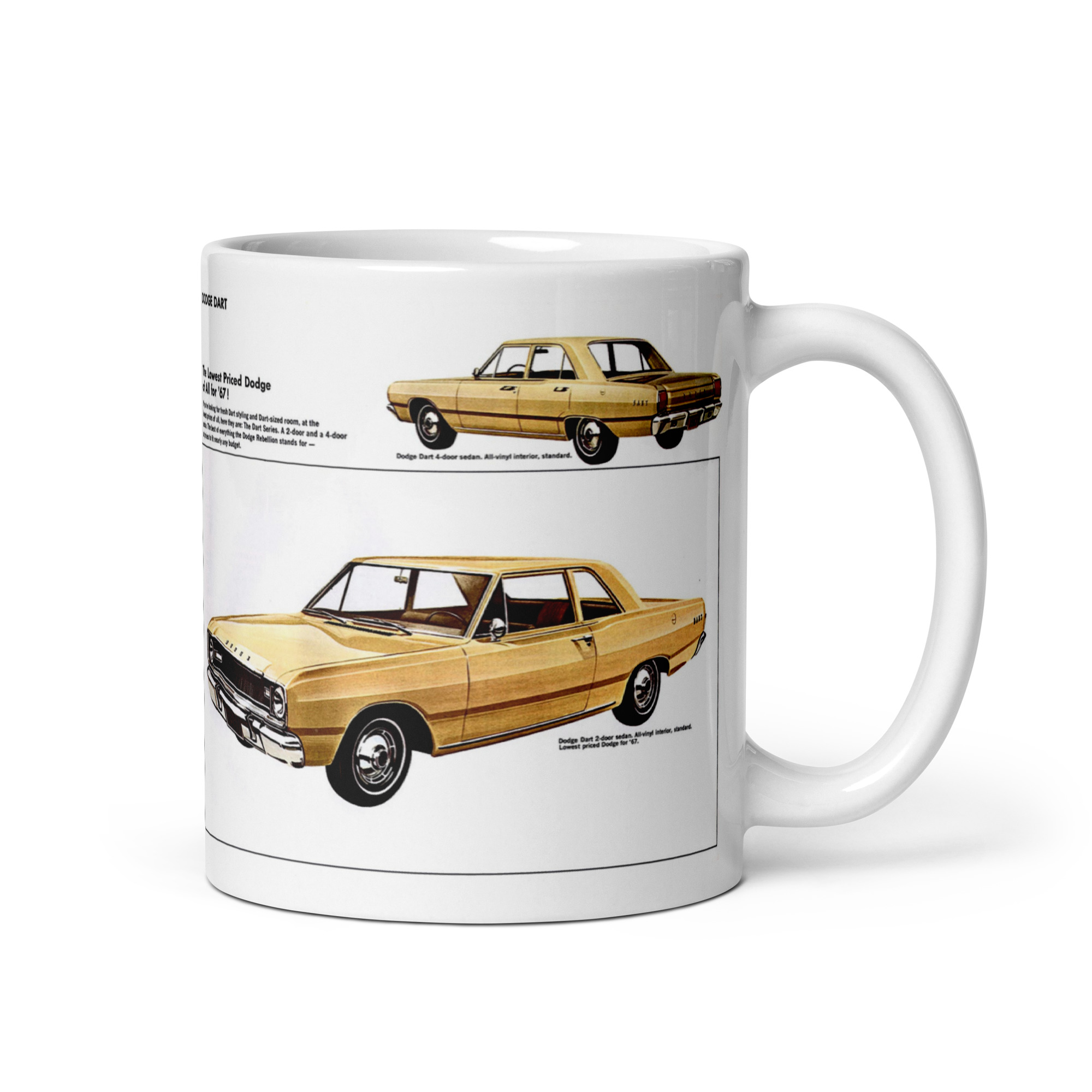 1967 Dodge Dart and 270 Sales Brochure Coffee Mug 273 225 - Image 2