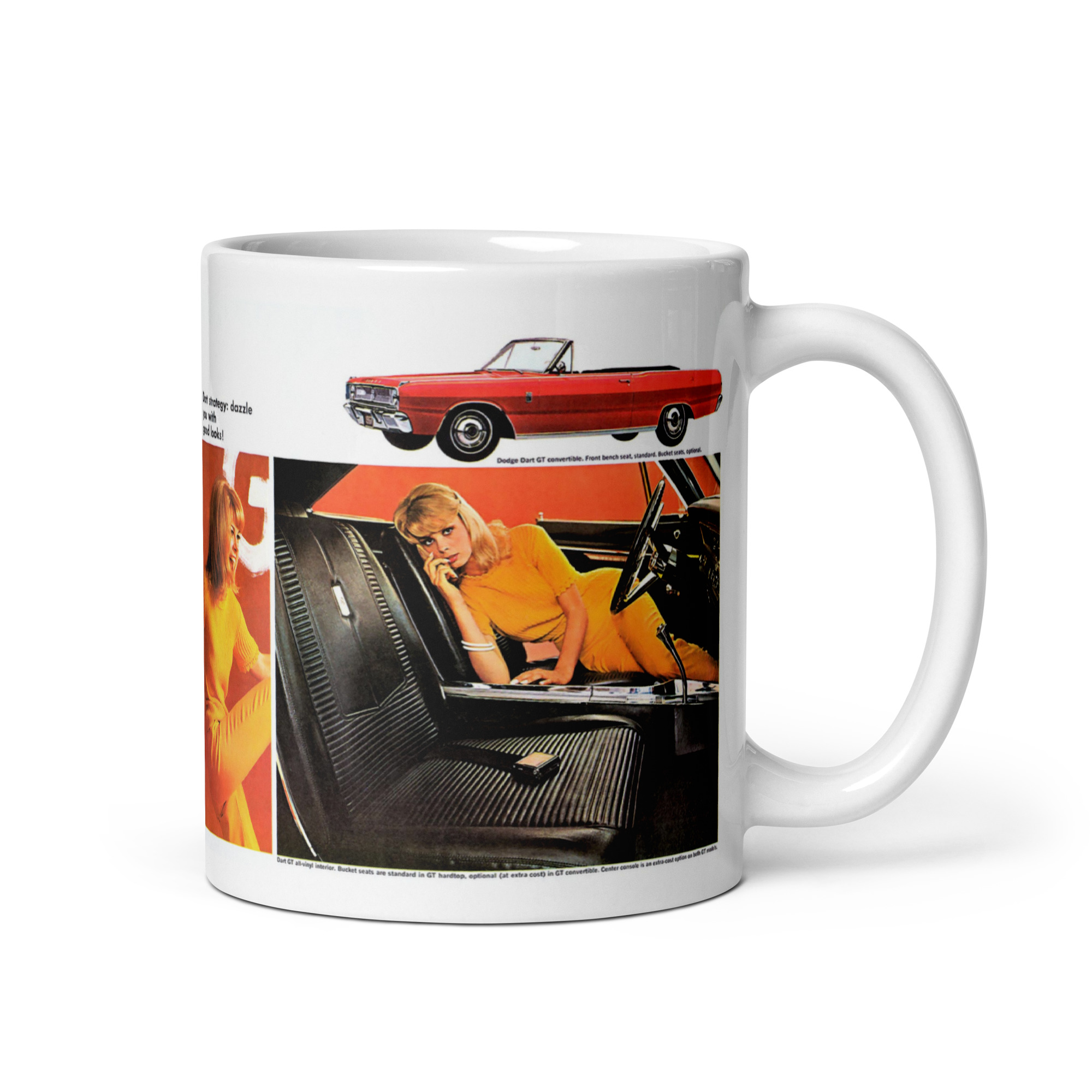 1967 Dodge Dart GT Sales Brochure Coffee Mug 273 Convertible - Image 2