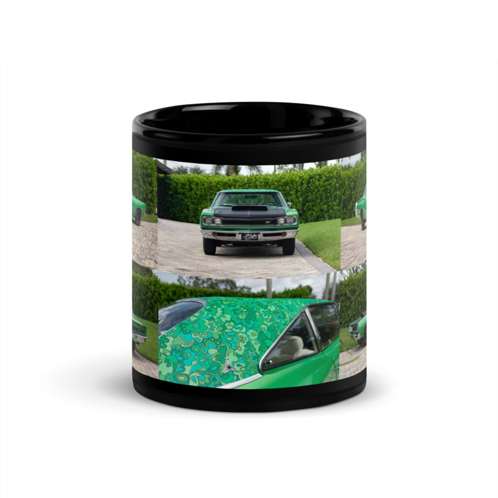 1969 1/2 A12 Dodge Super Bee Black Glossy Mug Floral Top A833 Dana 4.10 F6