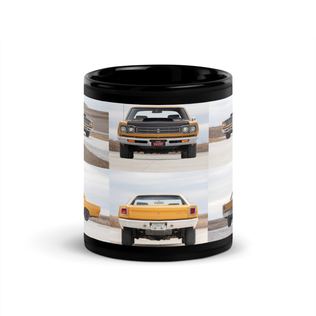 1969 A12 Plymouth Roadrunner Black Glossy Mug 4.10 727 Butterscotch