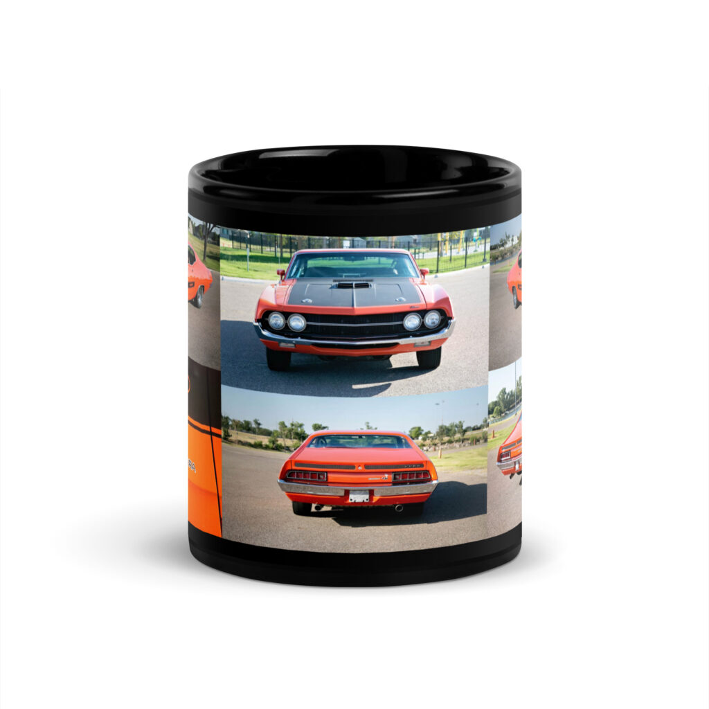 1970 Ford Torino Cobra Jet Twister Special Black Glossy Mug 429 4 Speed Fastback