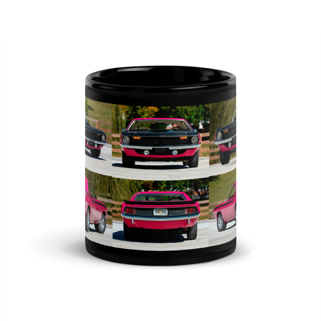 1970 Plymouth AAR Cuda Black Coffee Mug FM3 Moulin Rouge 4 Speed 340+6