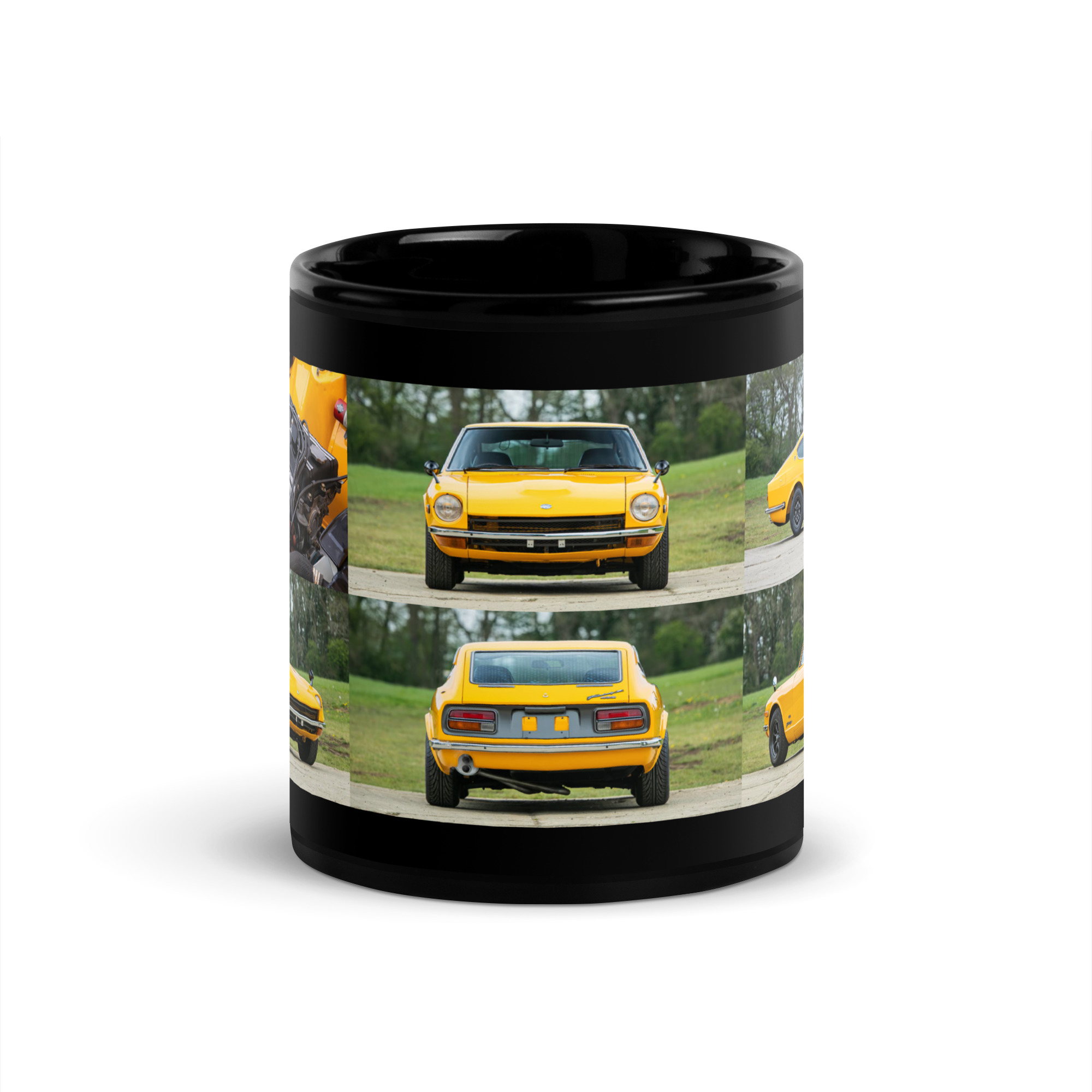 1969 Datsun Nissan Fairlady Z432 S20 Skyline Engine Glossy Black Ceramic Mug Japan JDM - Image 3