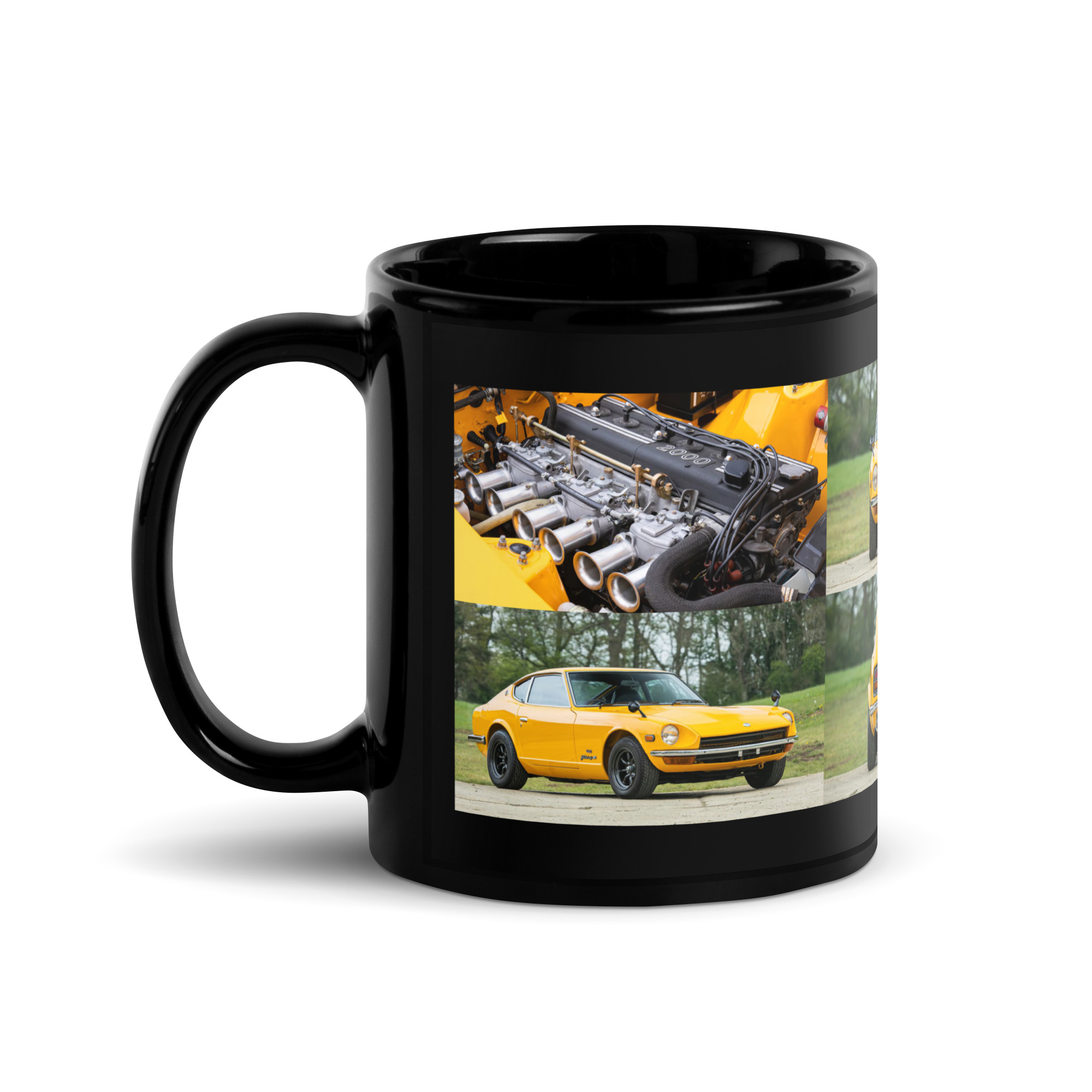 1969 Datsun Nissan Fairlady Z432 S20 Skyline Engine Glossy Black Ceramic Mug Japan JDM - Image 2