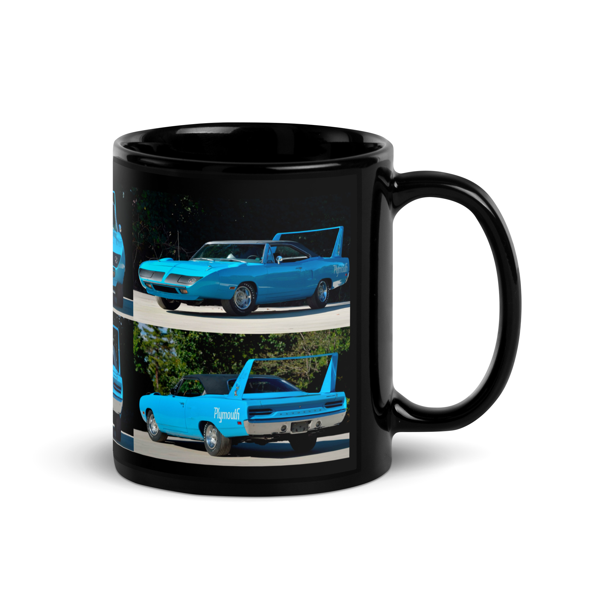 1970 999 Petty Blue Plymouth Superbird Black Glossy Mug 440+6 A833 3.54 - Image 3