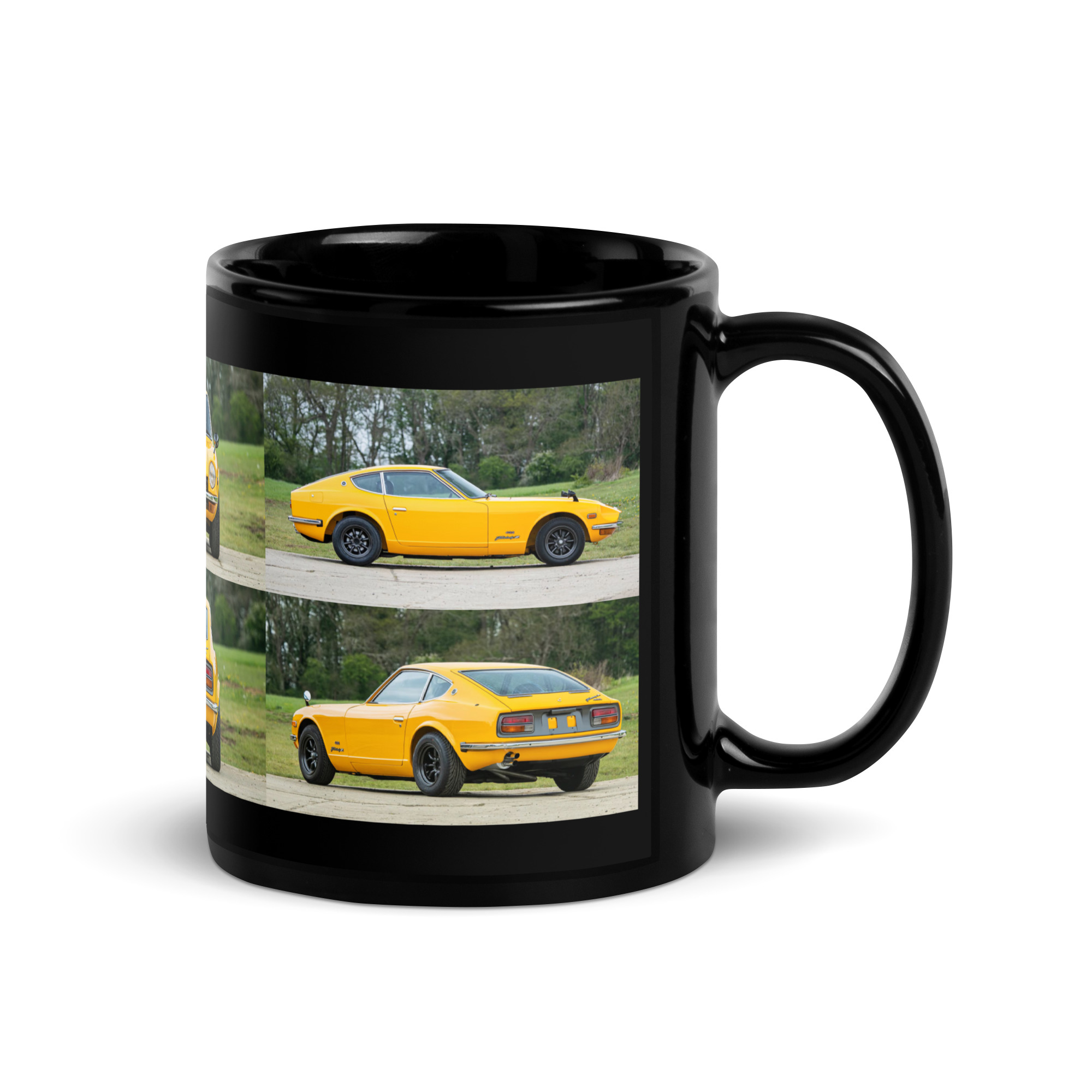 1969 Datsun Nissan Fairlady Z432 S20 Skyline Engine Glossy Black Ceramic Mug Japan JDM