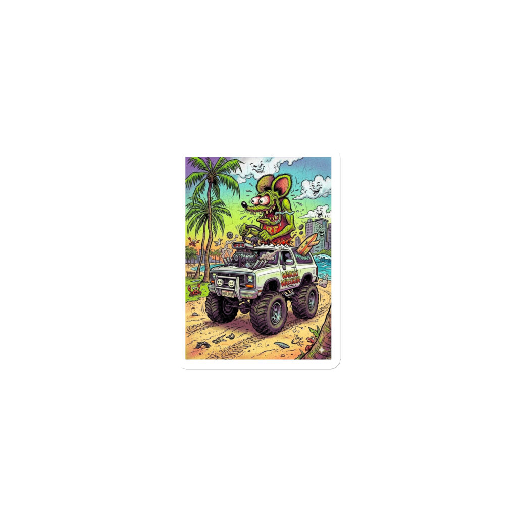 Ratfink Waikiki Wrecker Dodge Ramcharger Toolbox Shop Fridge Magnet