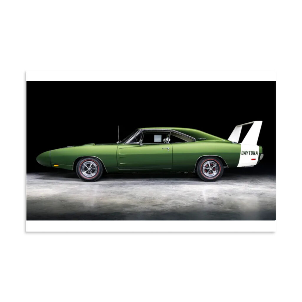 1969 Dodge Charger Daytona Poster Dark Green Metallic Poly Enamel EF8 11X17