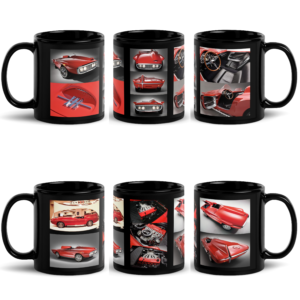 The Virgil Exner 1960 Plymouth XNR 2-Piece Black Mug Collector Set