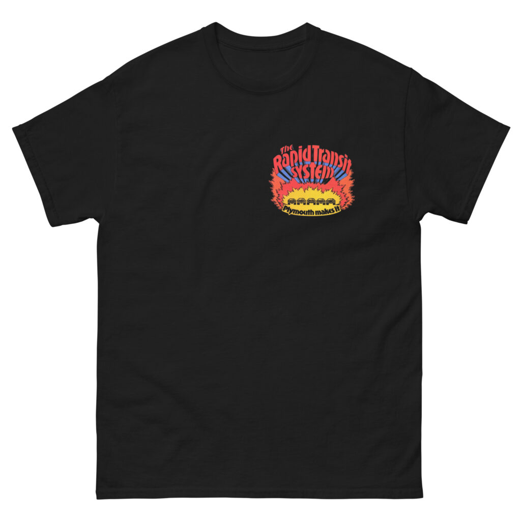 🏁 Wear the Revolution: The 1970 Plymouth Rapid Transit System Performance Tee!