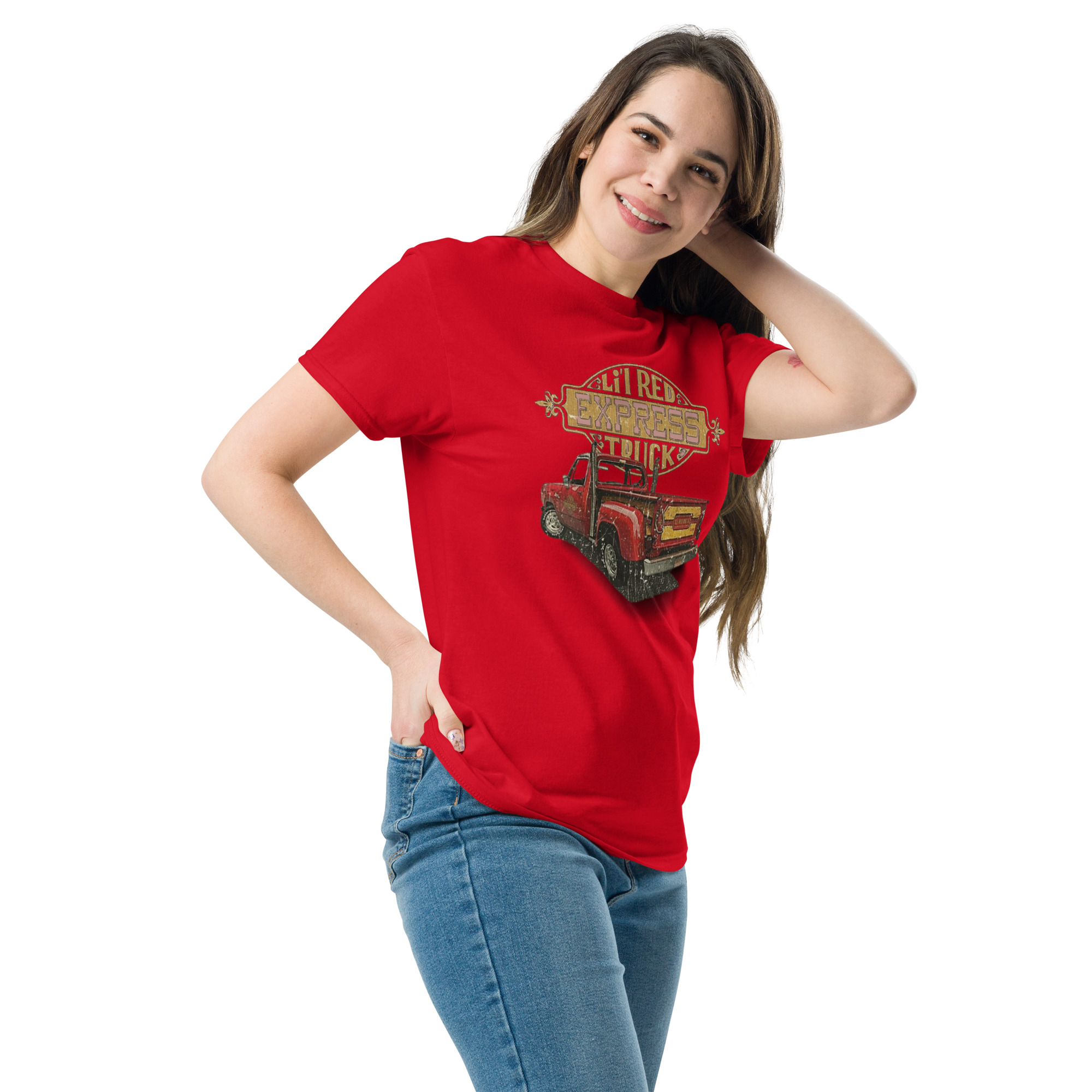 1978 – 1979 Dodge Li'l Red Express Truck Performance Tee: Unisex Classic Red Edition - Image 2