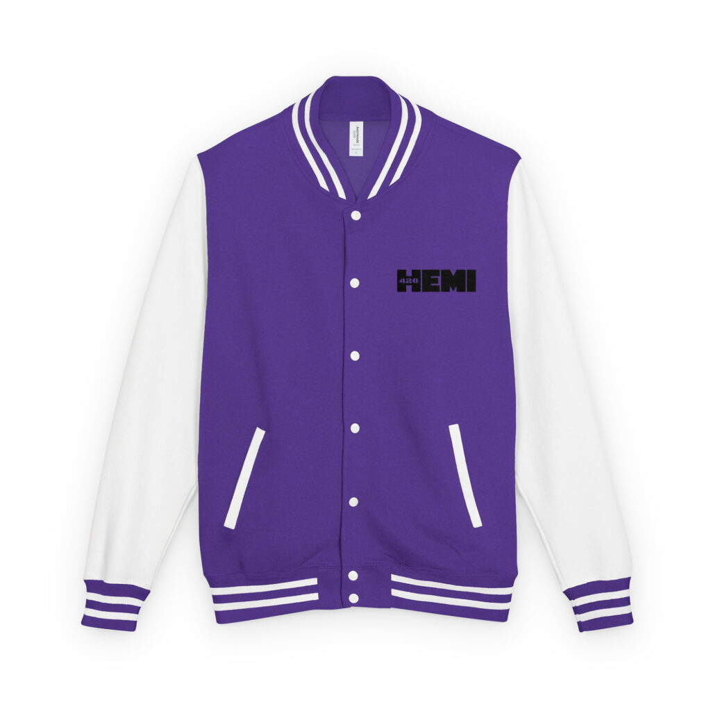 1966–1971 Mopar 426 HEMI Engine ID Varsity Shield: Heavyweight Letterman Jacket