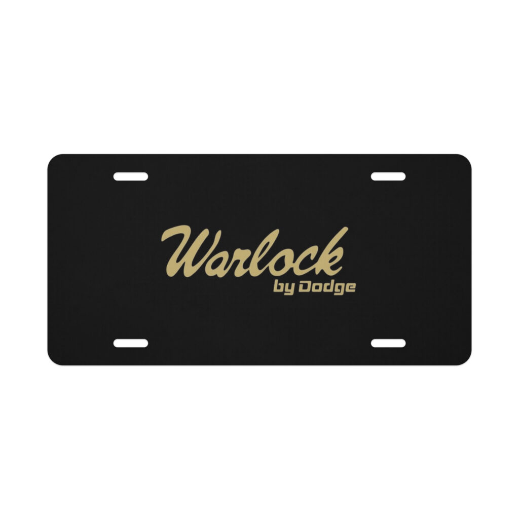 1976 – 1979 Dodge Warlock "Adult Toys" Showroom Edition: Vanity License Plate